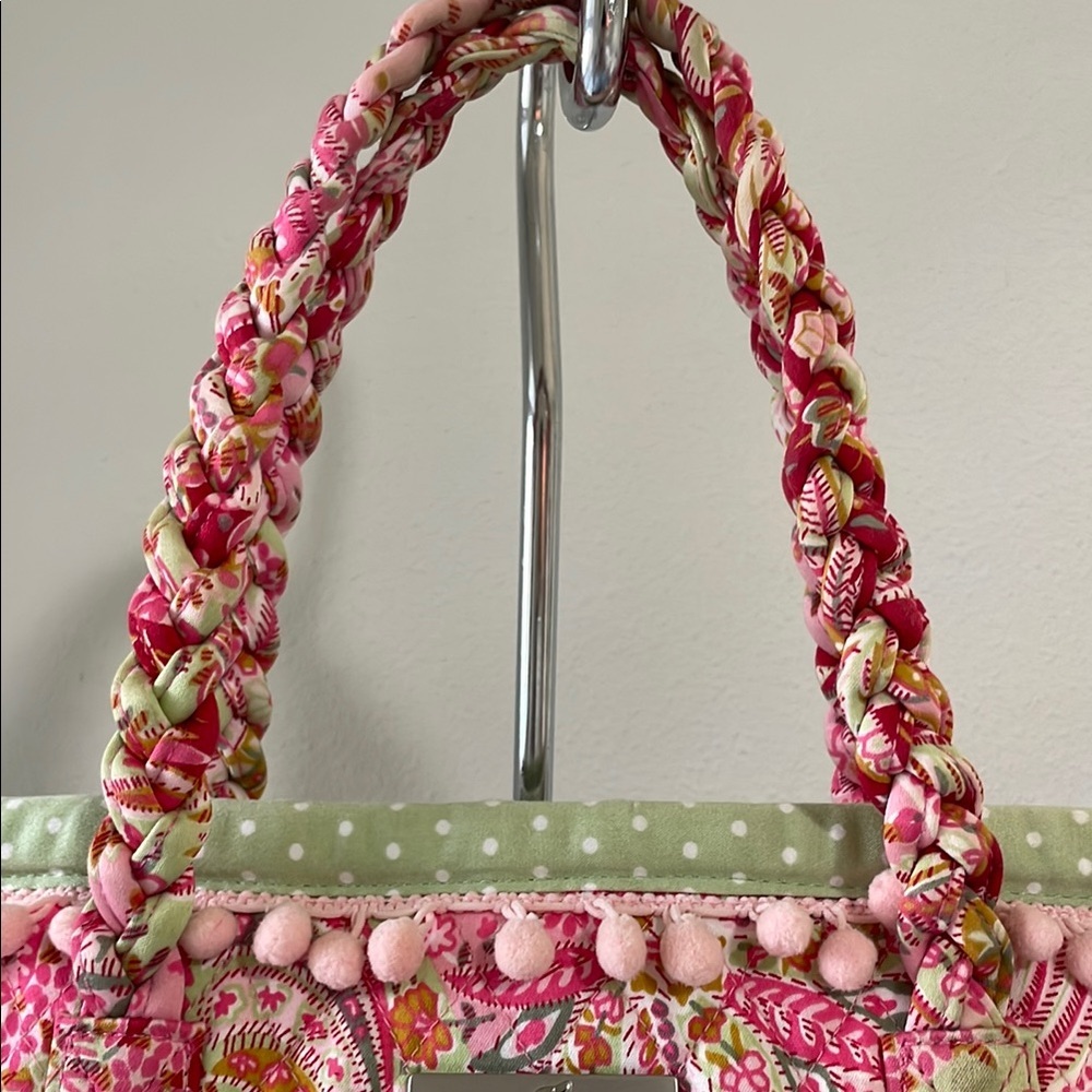 Quilted Pink and Green Tote Bag by Isabella's Journey - Picture 9 of 9